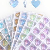 14x16mm Mocha Strass Fancy Glass Heart Crystal